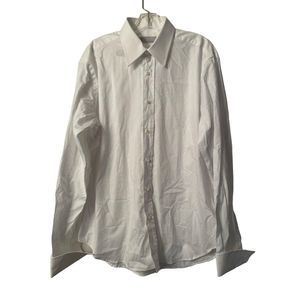 Missoni White Dress Shirt Men's 16 1/2 42 French Cuff Raised Stripes NWT